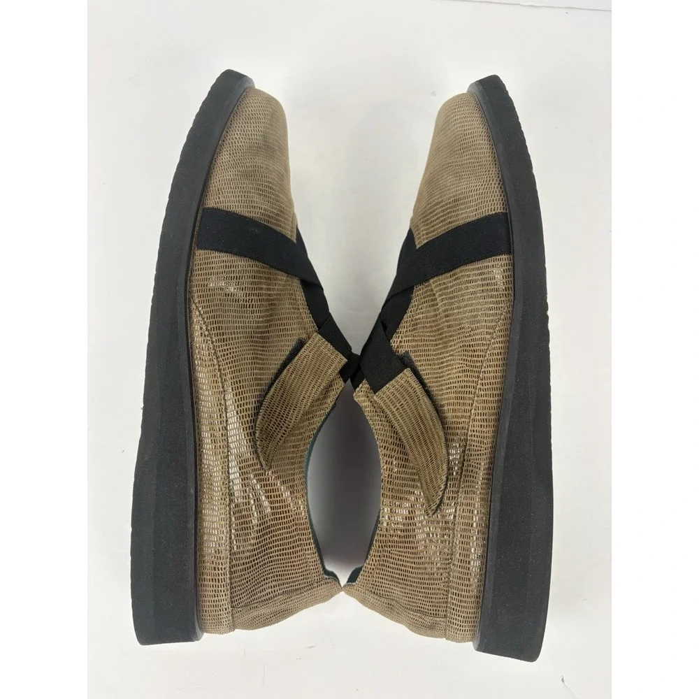 Thierry Rabotin Mens Metallic Tweed Slip-On Flats  US 10.5